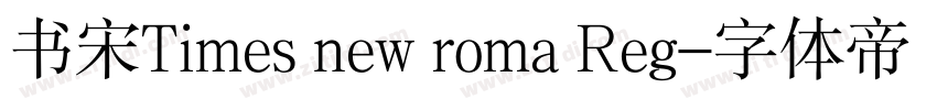 书宋Times new roma Reg字体转换